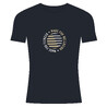 Men's Short-Sleeved Fitted-Cut Crew Neck Cotton Fitness T-Shirt 500 - Navy Blue