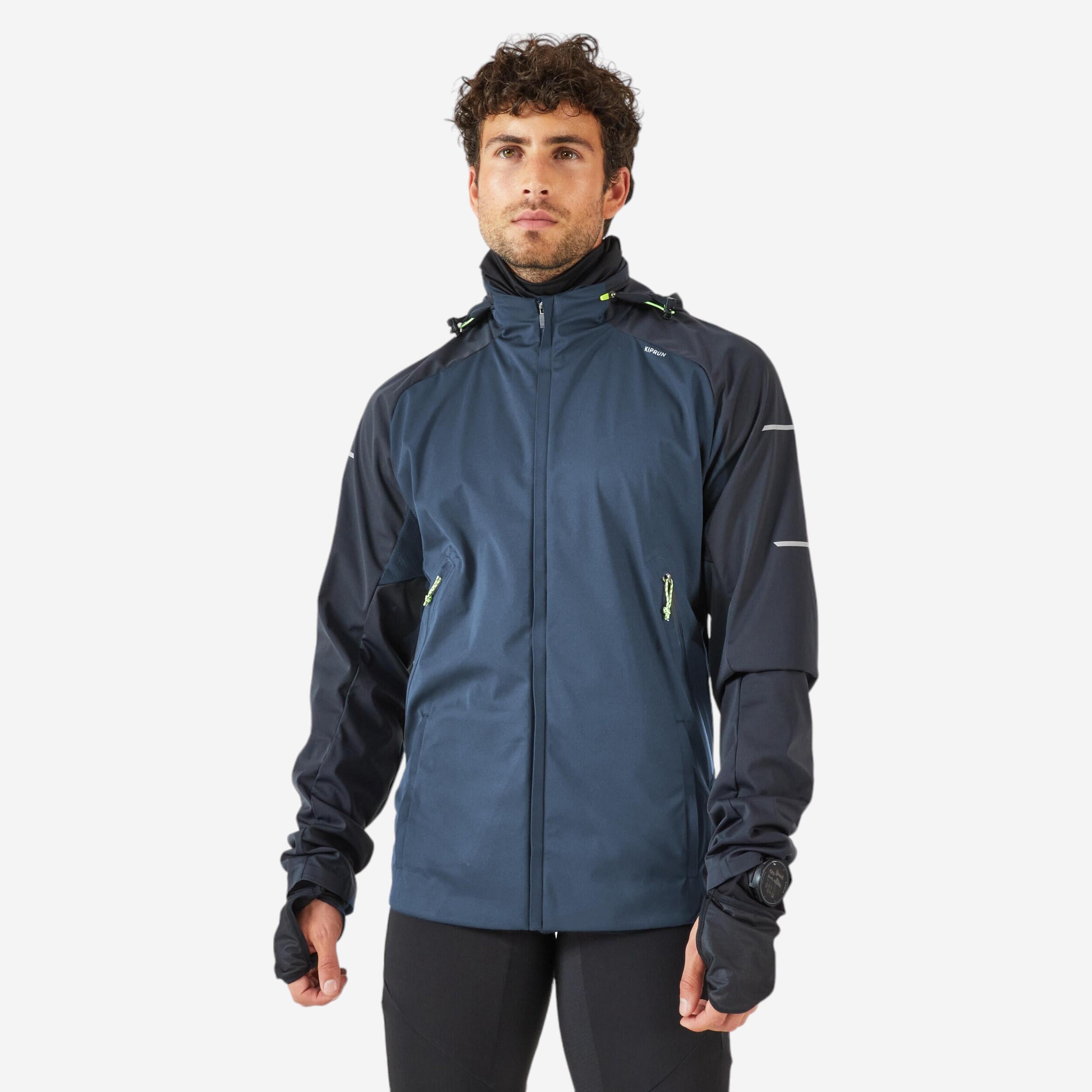 Warm Regul Men's Winter Running Water-repellent Windproof Jacket - Dark Blue