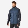 Chaqueta running Hombre cortaviento perlante Kiprun Warm azul gris