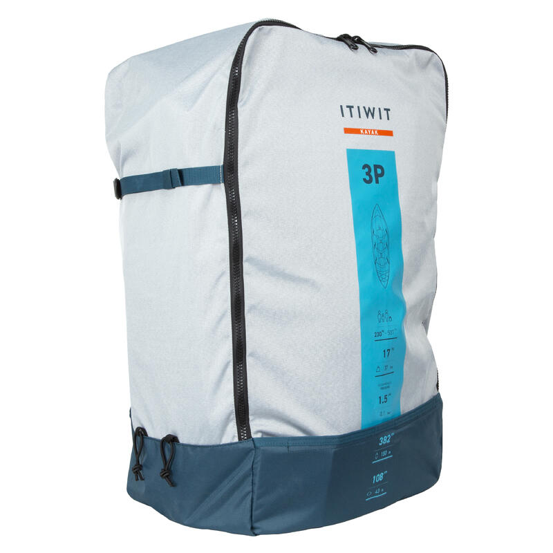 Mochila de transporte dos kayaks Itiwit 100 1 lugar, 2 lugares ou 3 lugares