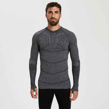 Damen/Herren Fussball Funktionsshirt langarm - Keepdry 500 grau