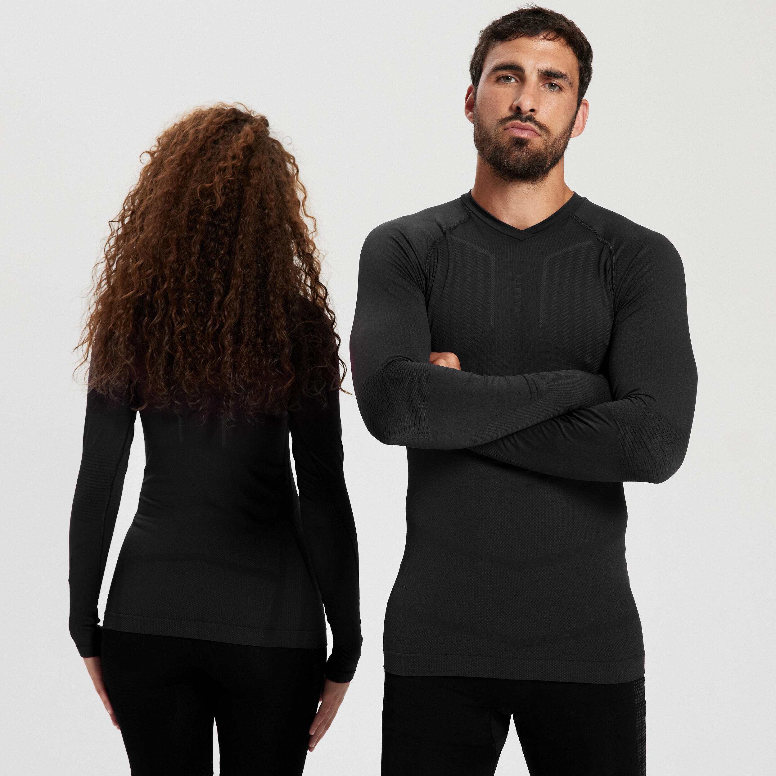 Sous-maillot thermique à manches longues adulte - Keepdry 500 noir - KIPSTA