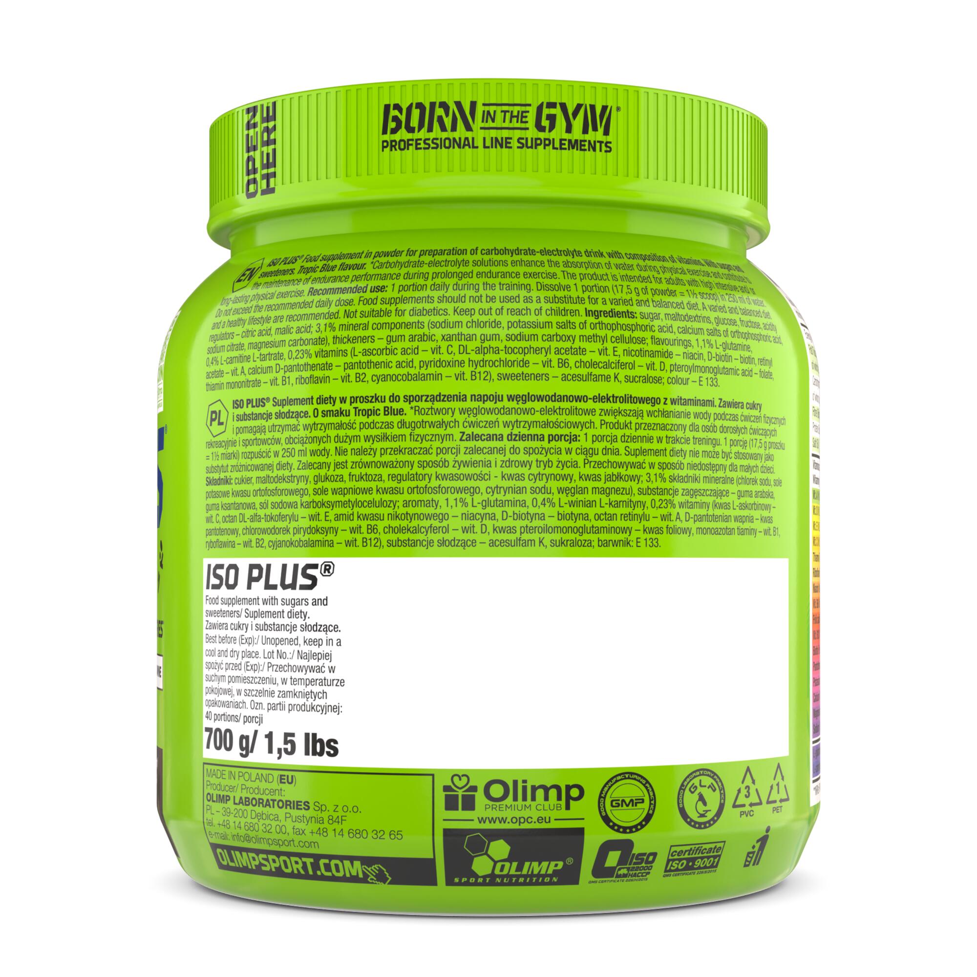 Izotonik w proszku Olimp Iso Plus® 700g smak tropikalny 2/3