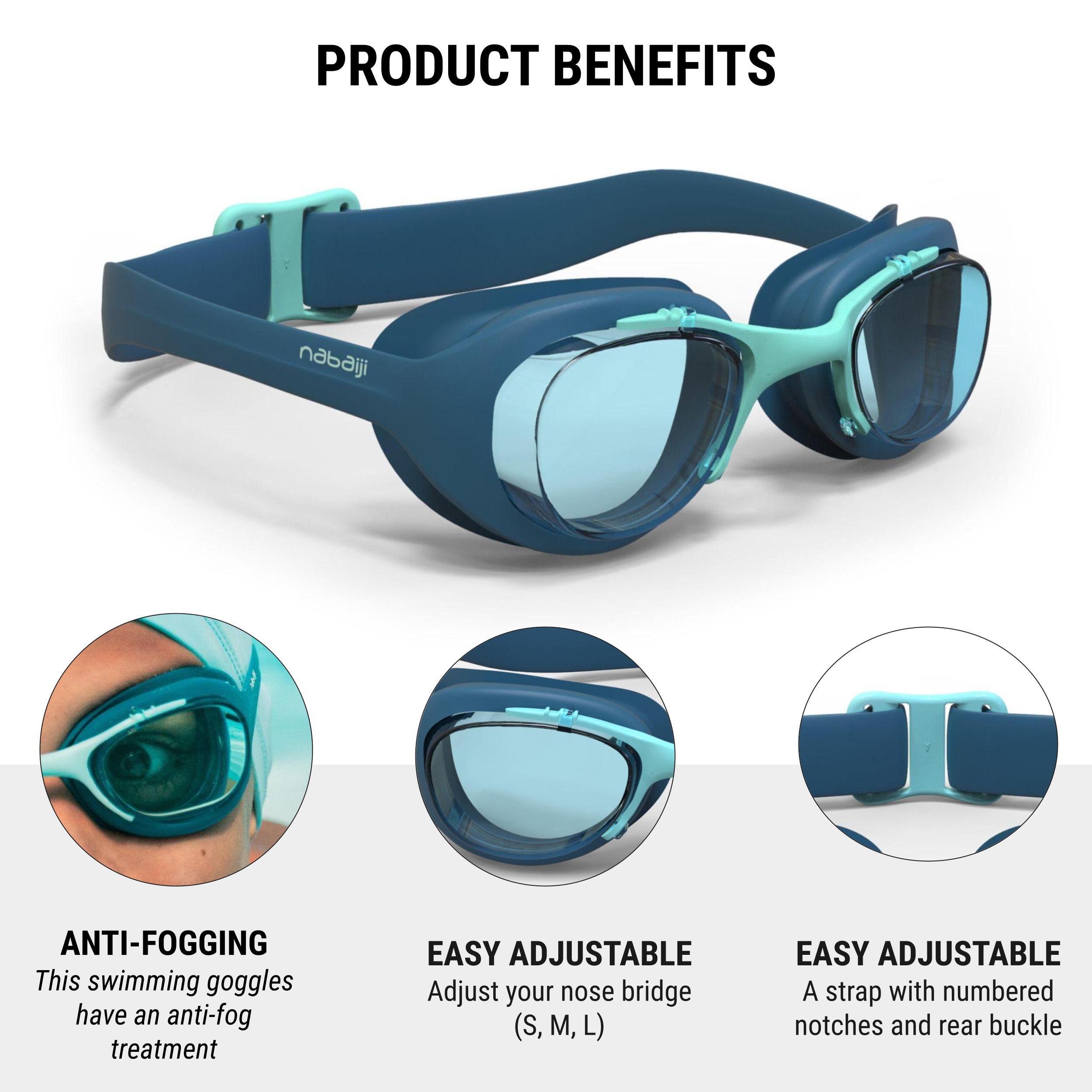 Swimming goggles XBASE Clear lenses One size Blue green
