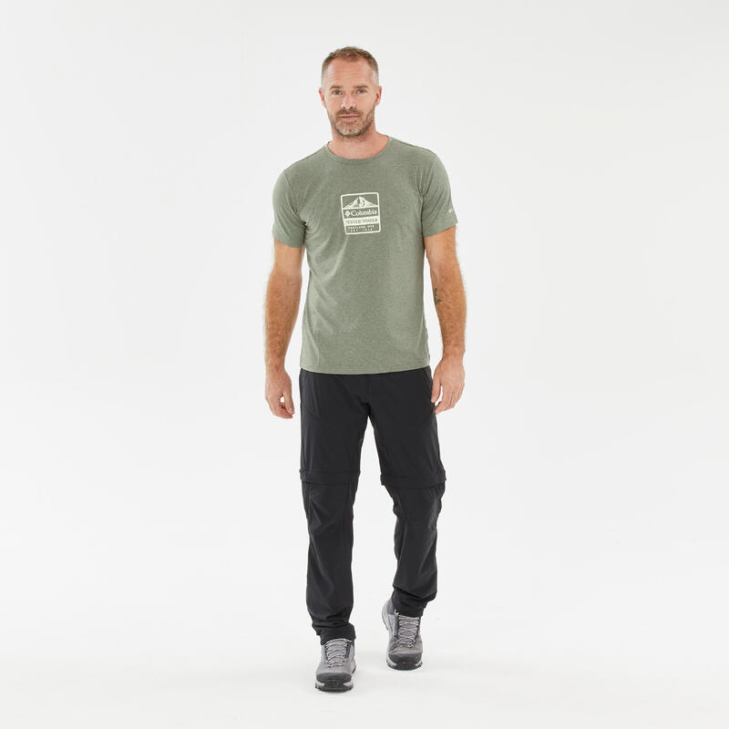 Tee-Shirt manches courtes de randonnée montagne - Columbia Tech Trail Green