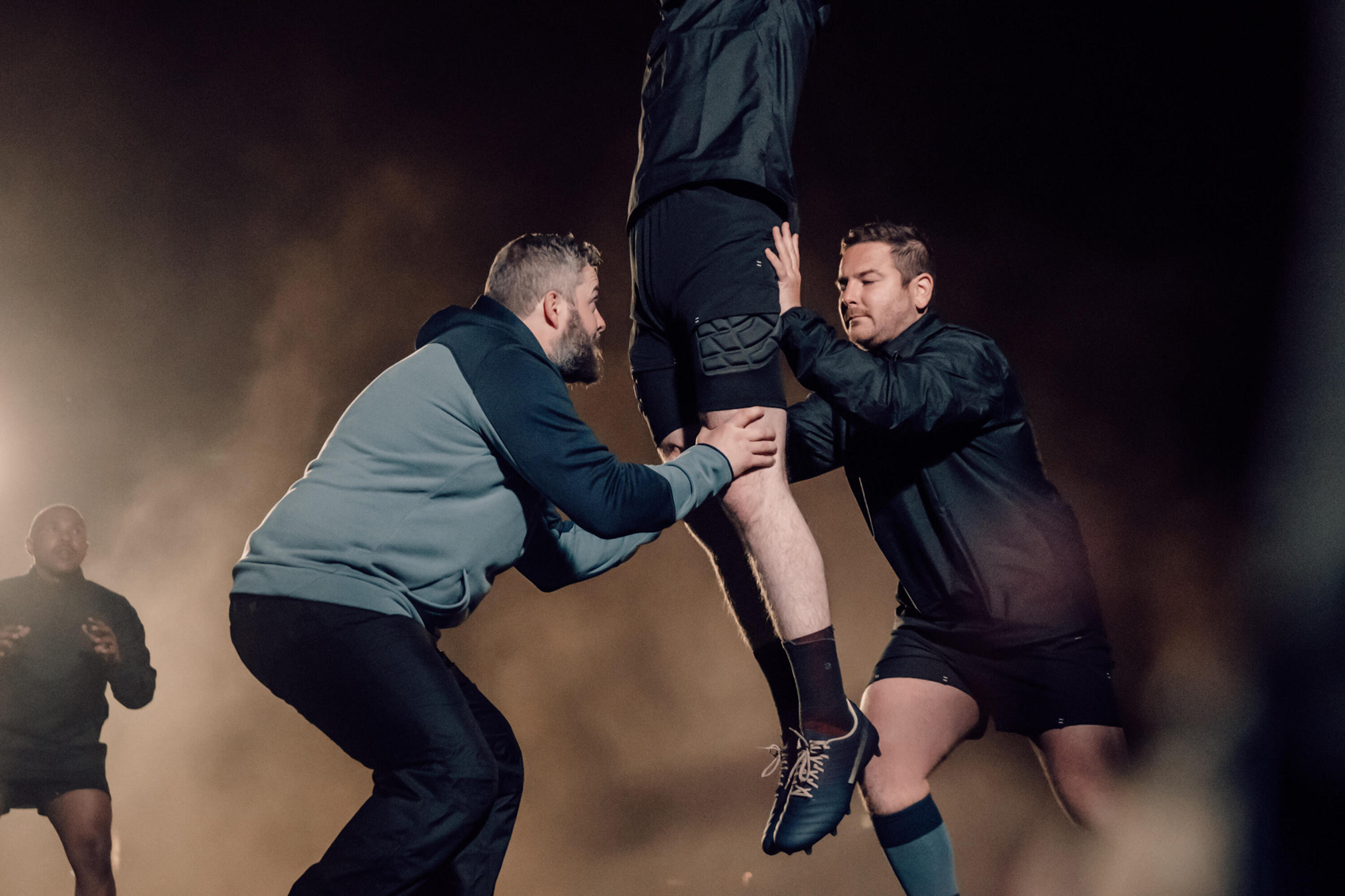 Ragbyová nepromokavá bunda do deště Smocktop černá  11/13