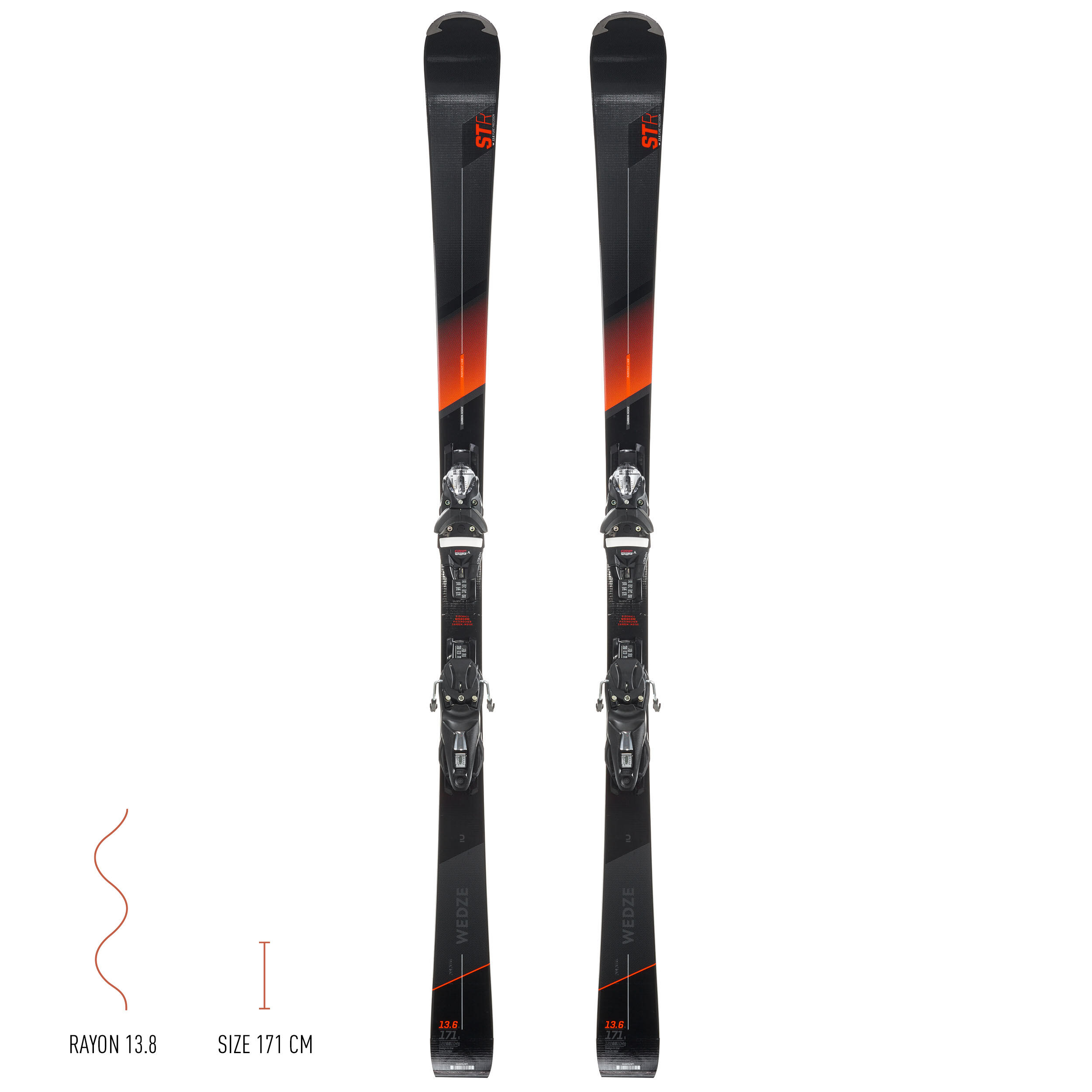 MEN'S ALPINE SKI WITH BINDINGS - BOOST 900 R