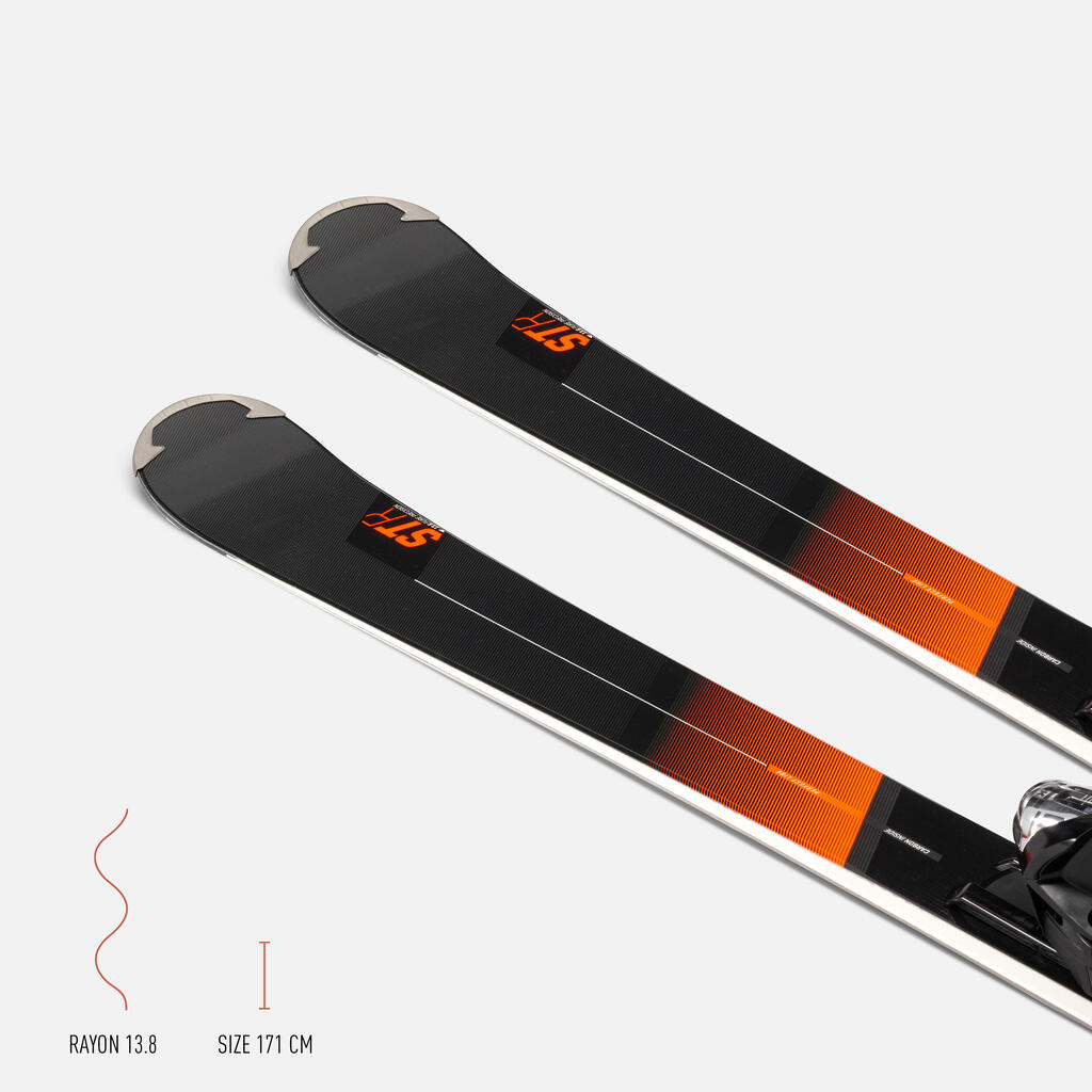 Pánske zjazdové lyže Boost 900 R s viazaním sivé