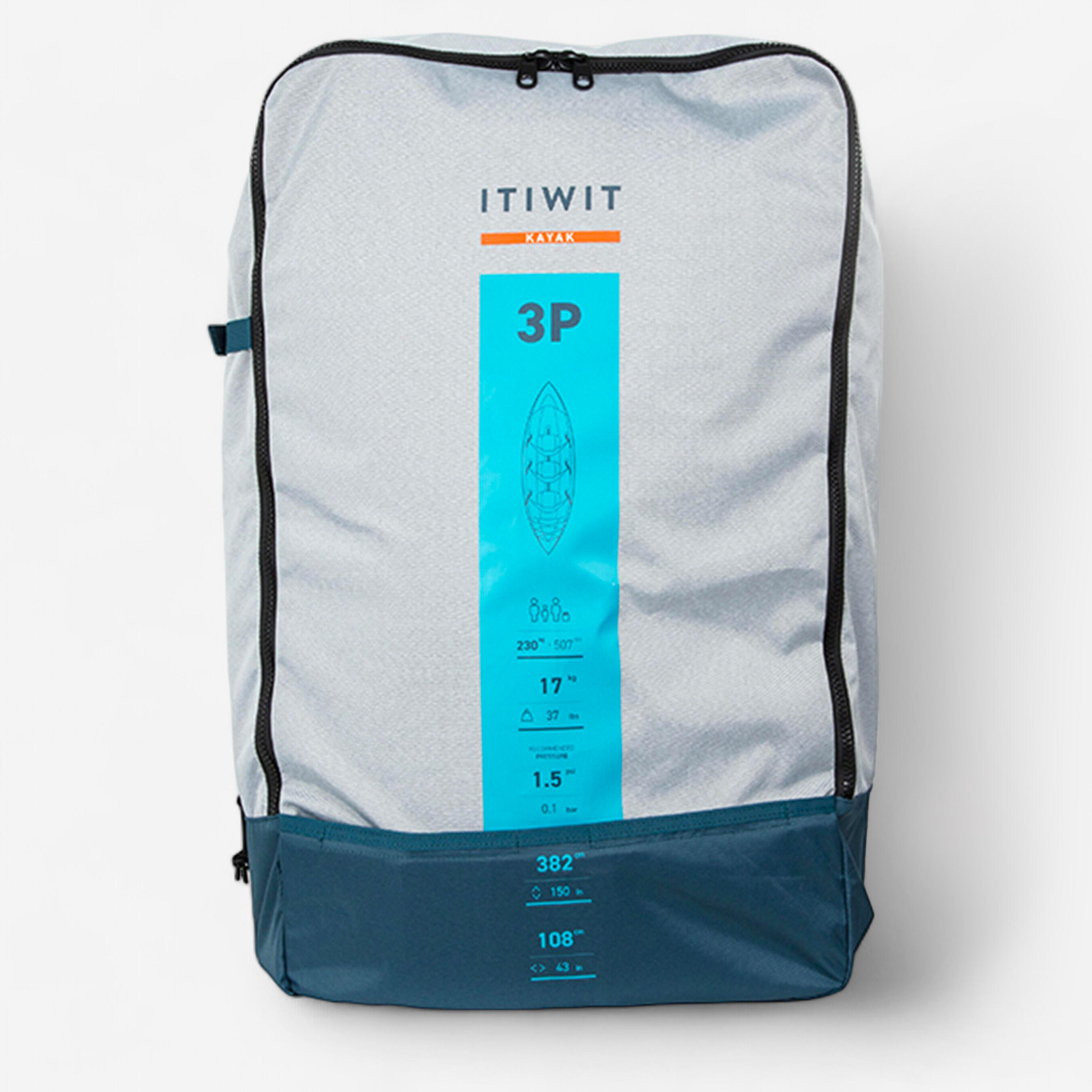 Mochila de transporte dos kayaks itiwit 100 1 lugar, 2 lugares ou 3 lugares