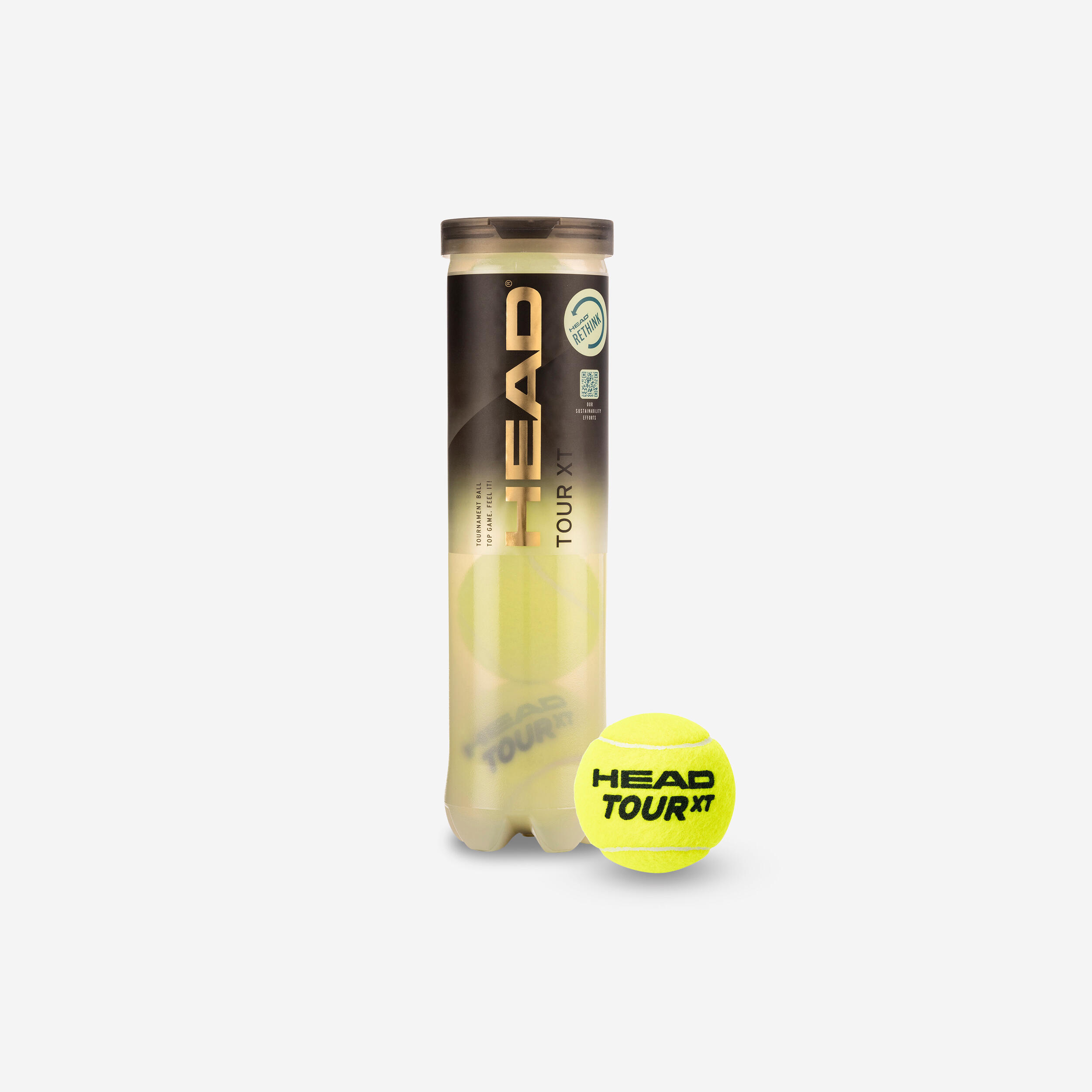 Bola de ténis head tour xt control amarelo (conjunto de 4)