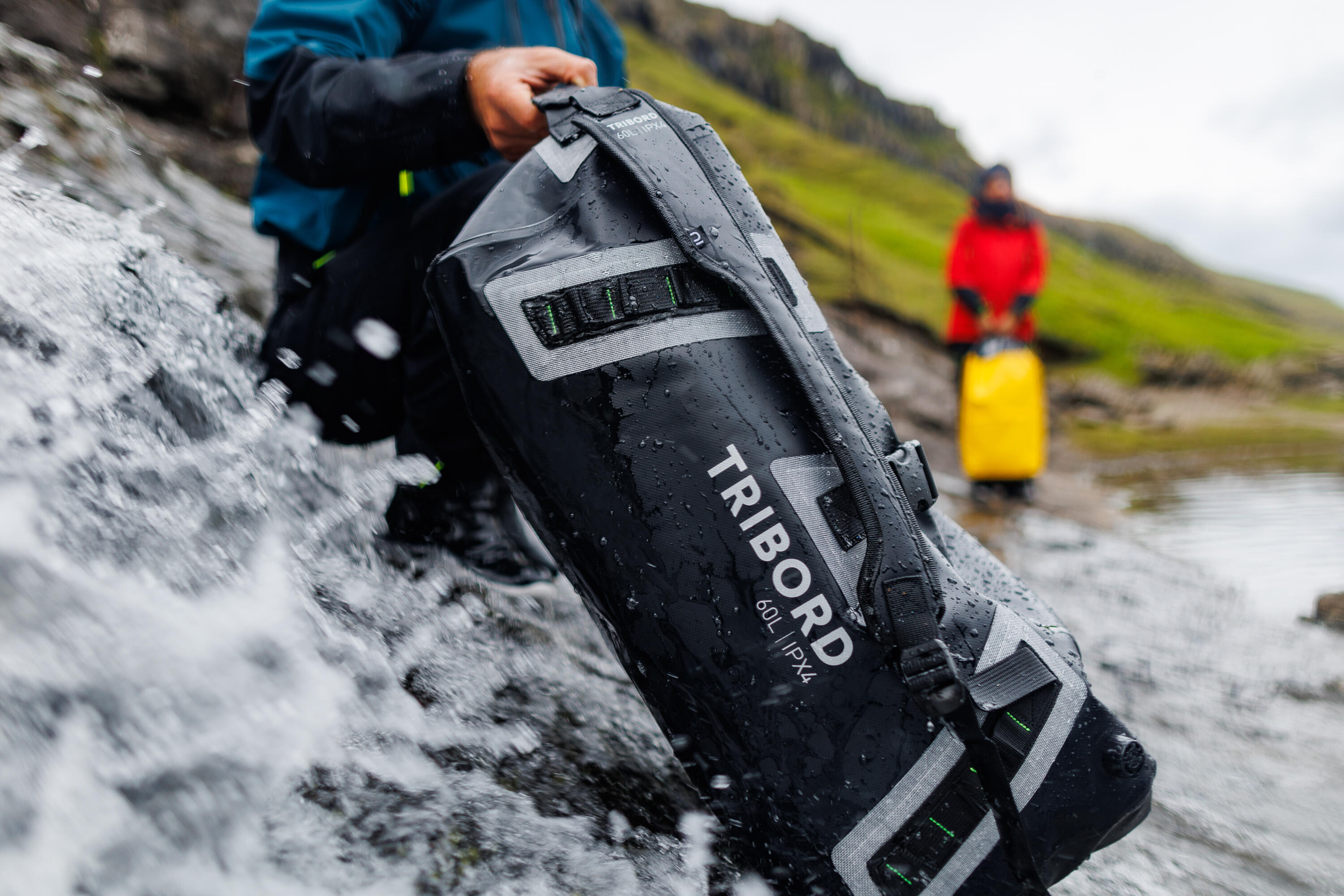 Wasserdichte Tasche Duffle Bag - Reisetasche 60 L Schwarz 9/10