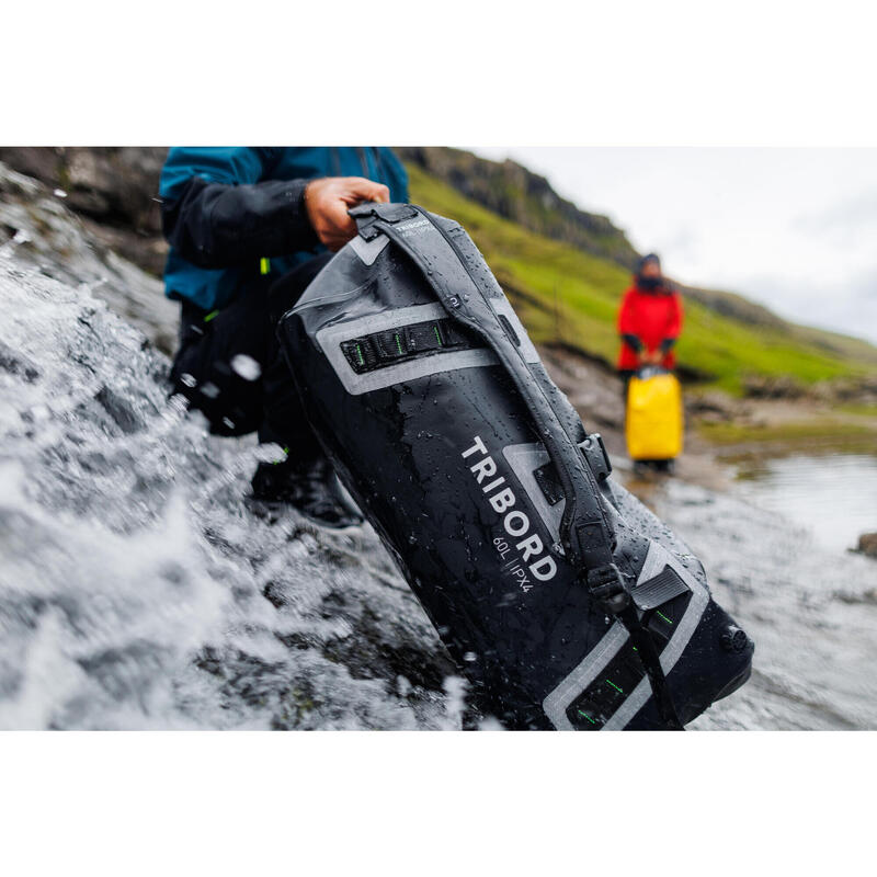 Waterproof duffle bag - travel bag 60 L black