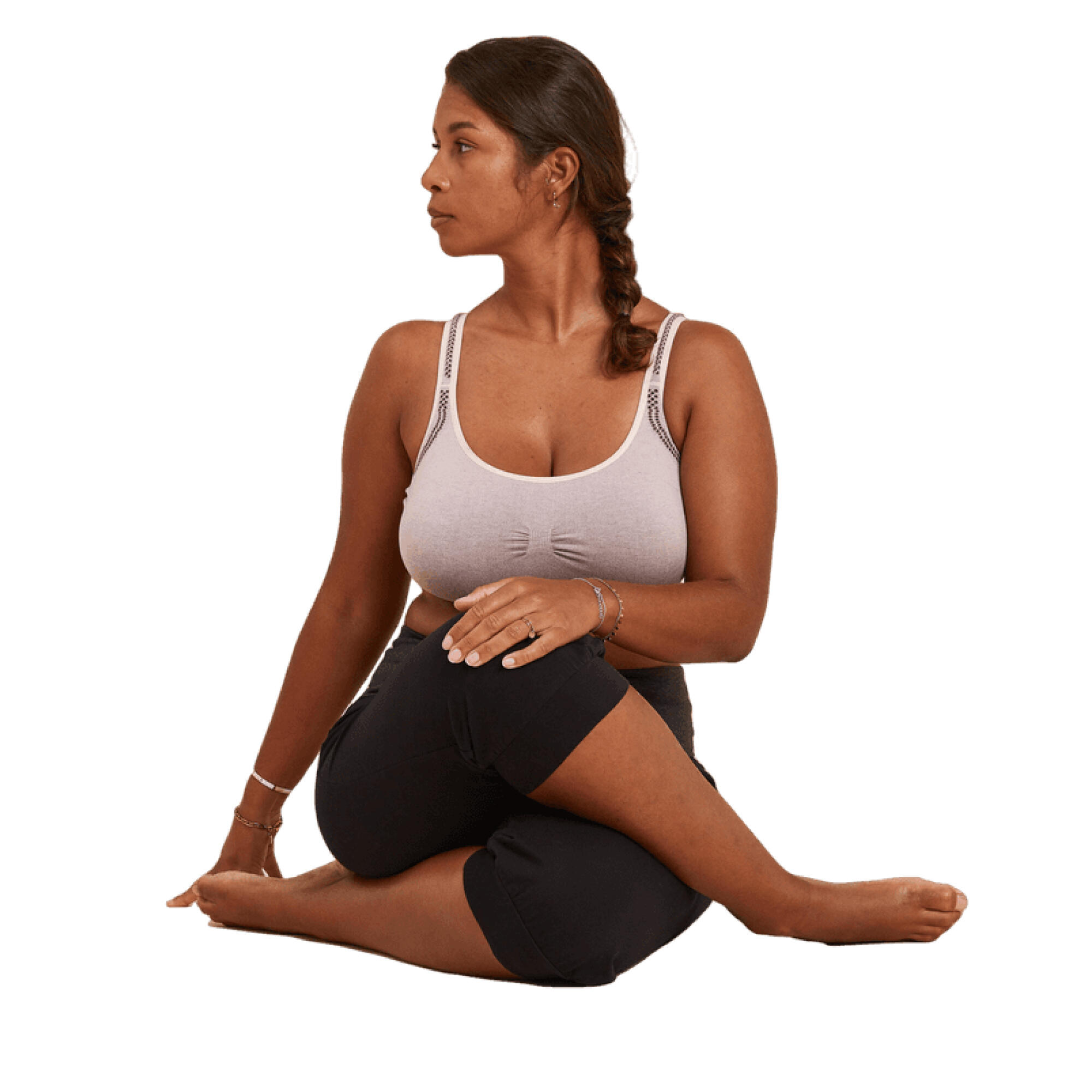 Buy Gentle Yoga Sports Bra Pale Pink Online Decathlon