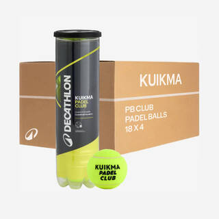 Pressurised Padel Balls Kuikma PB Club - Case of 18 Tubes of 4 Balls