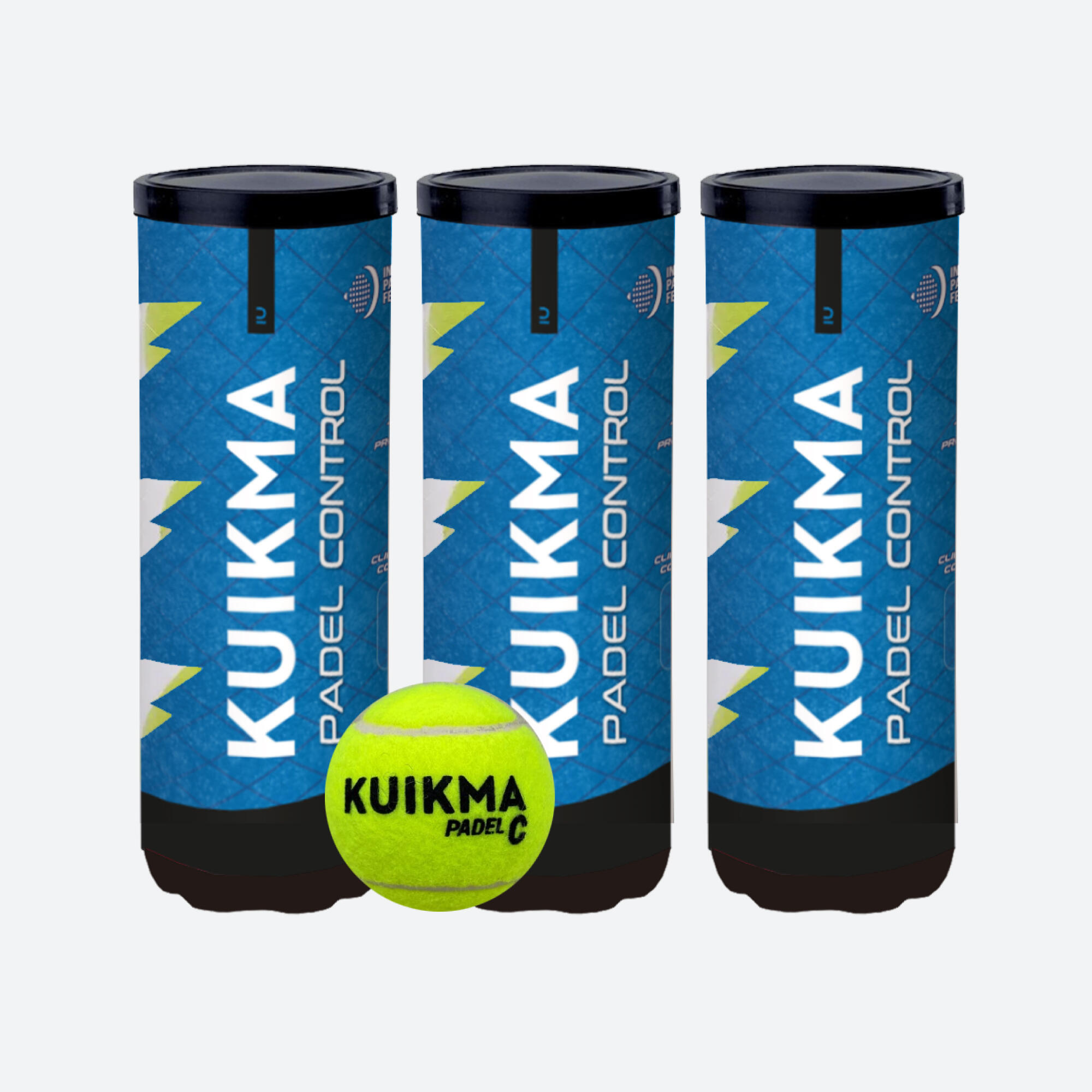 Tripack of pressurized padel balls - Kuikma Control