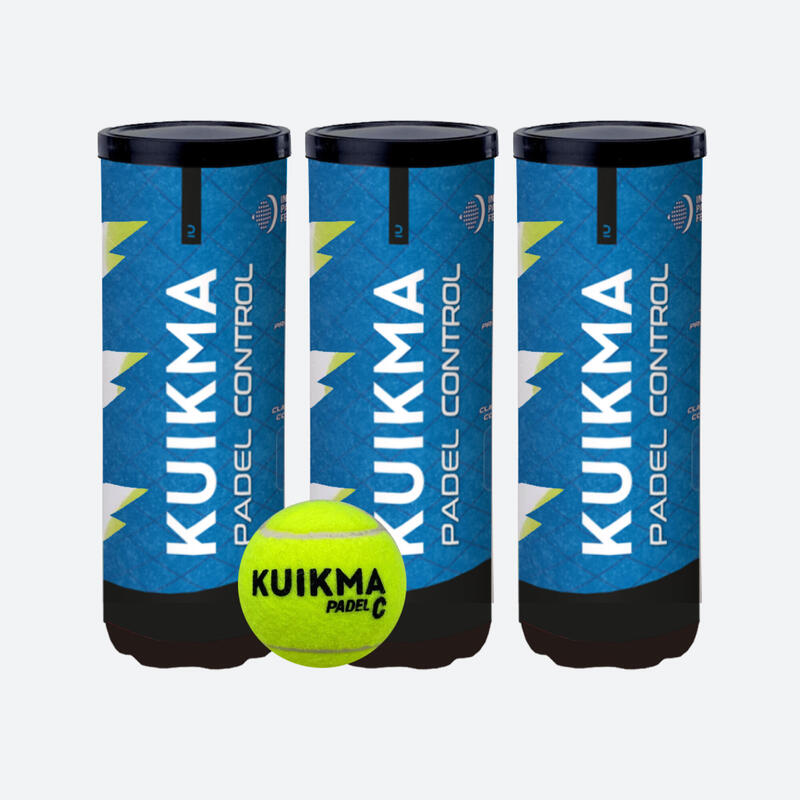 Set 3 Tuburi x 3 Mingi Padel presurizate Kuikma Control