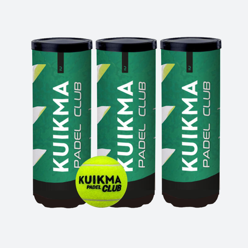 Pack de 3 pelotas de pádel presurizadas - Kuikma Control