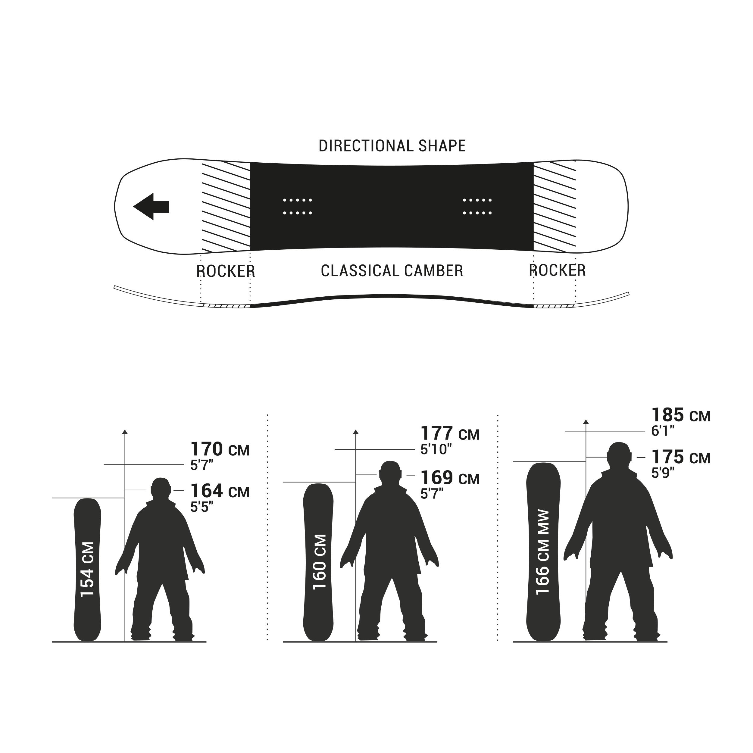All mountain & freeride snowboard uniseks ALL ROAD 900 | Decathlon