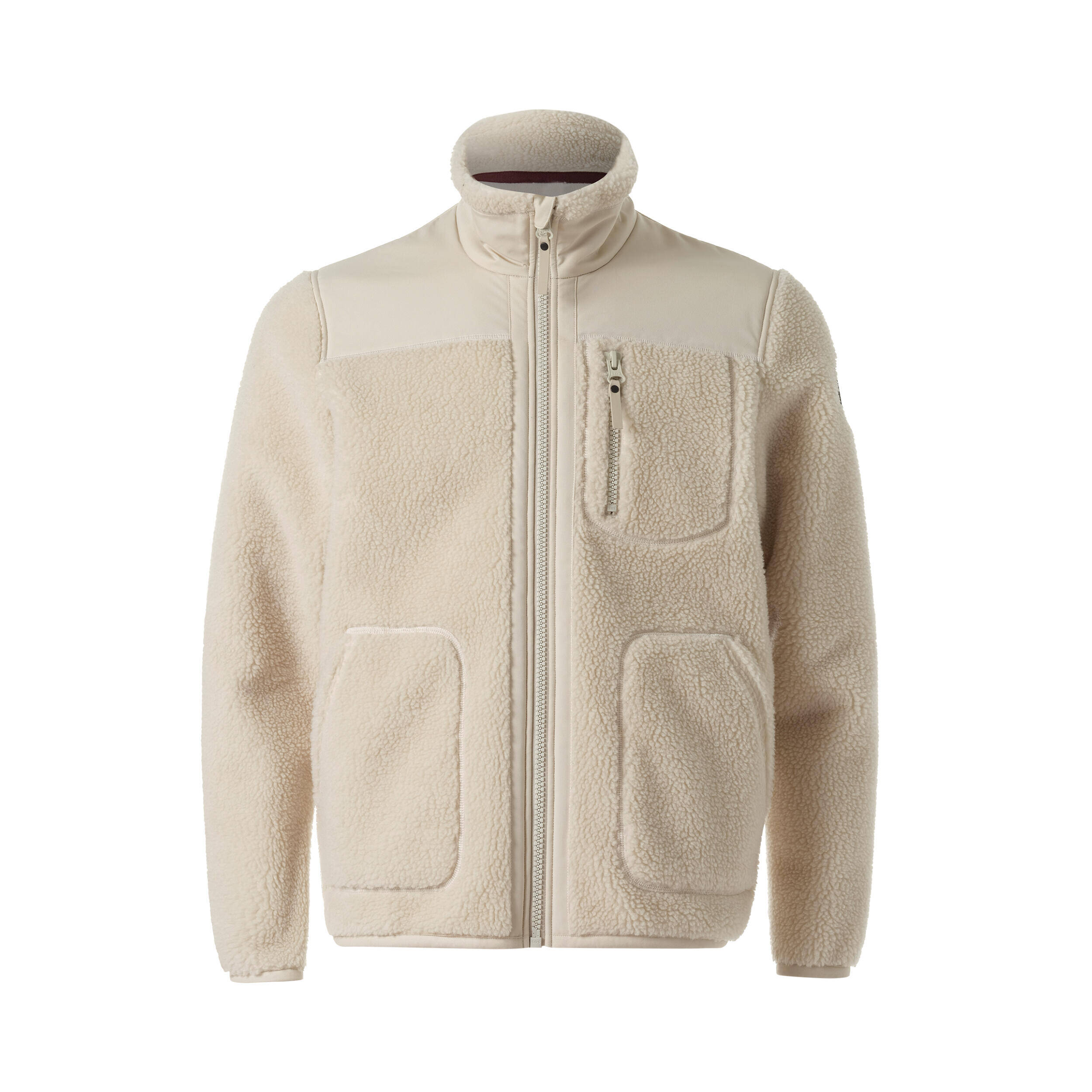 Men Ultra Warm Fleece SH500 Beige -  2