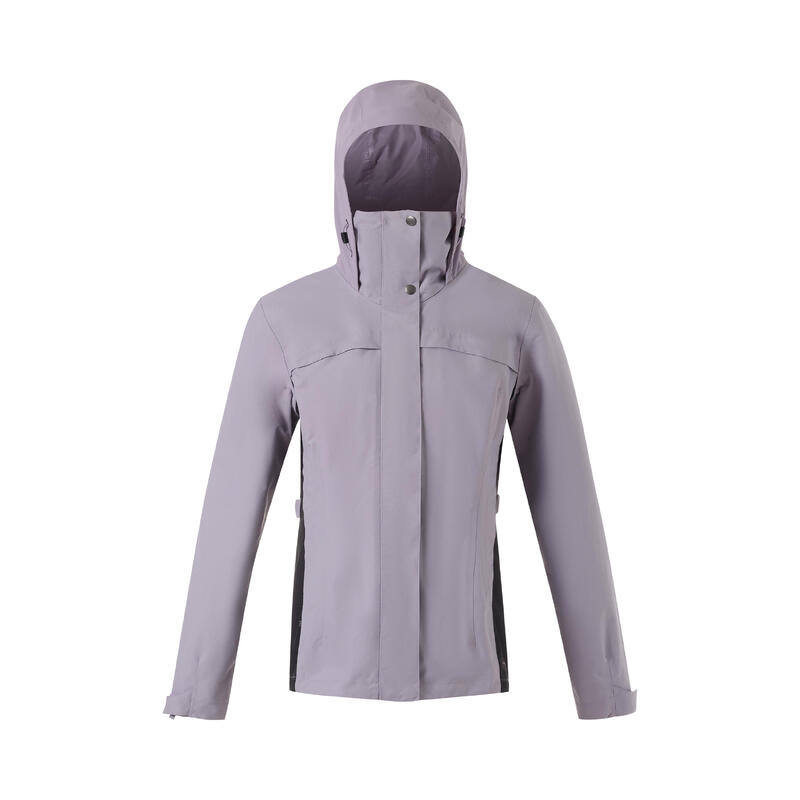 Women's Travel Trekking Waterproof 3-in-1 Jacket - Travel 100 0° - purple