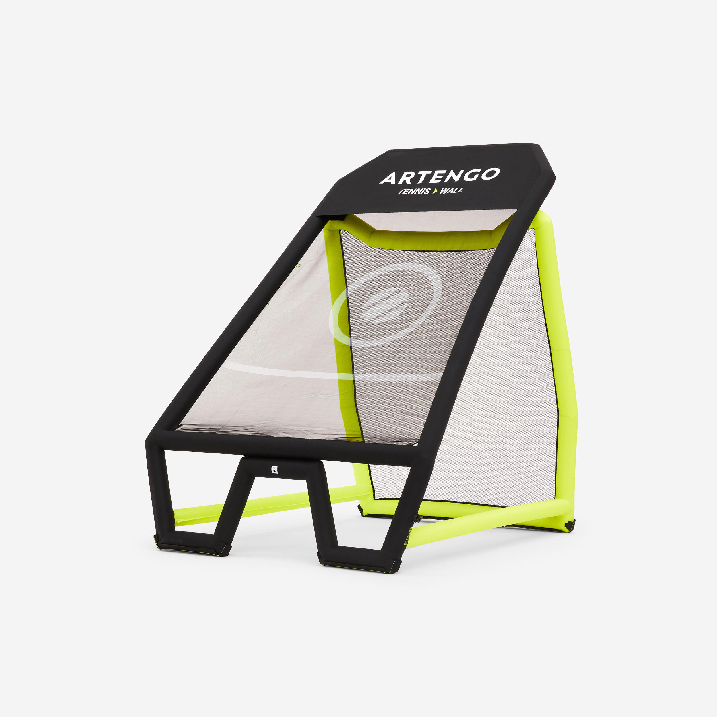 Compact Two-Sided Tennis Training Wall - Black/Yellow 1/10
