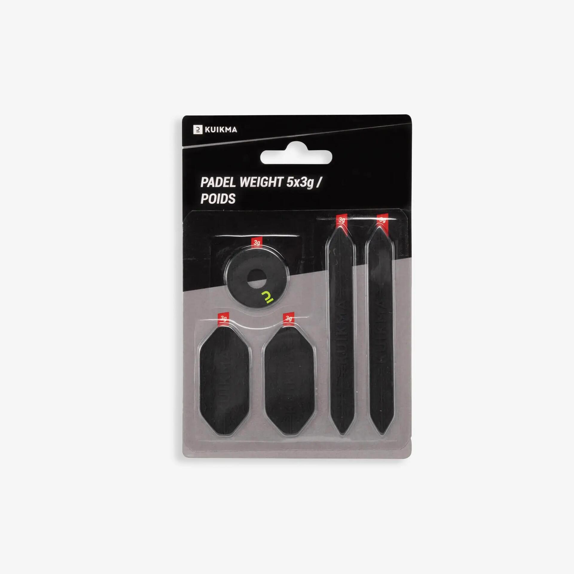 Padel Racket Weight Padel Racket Weight Overlead 5 x 3g - Black