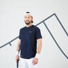 Men's Tennis T-Shirt Short Sleeved Quick Dry Navy White