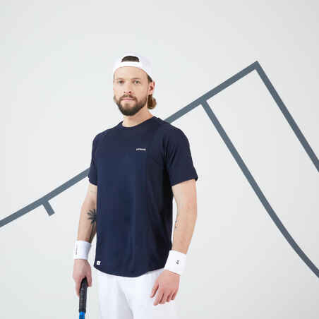 Men's Short-Sleeved Tennis T-Shirt Dry - Navy Gaël Monfils