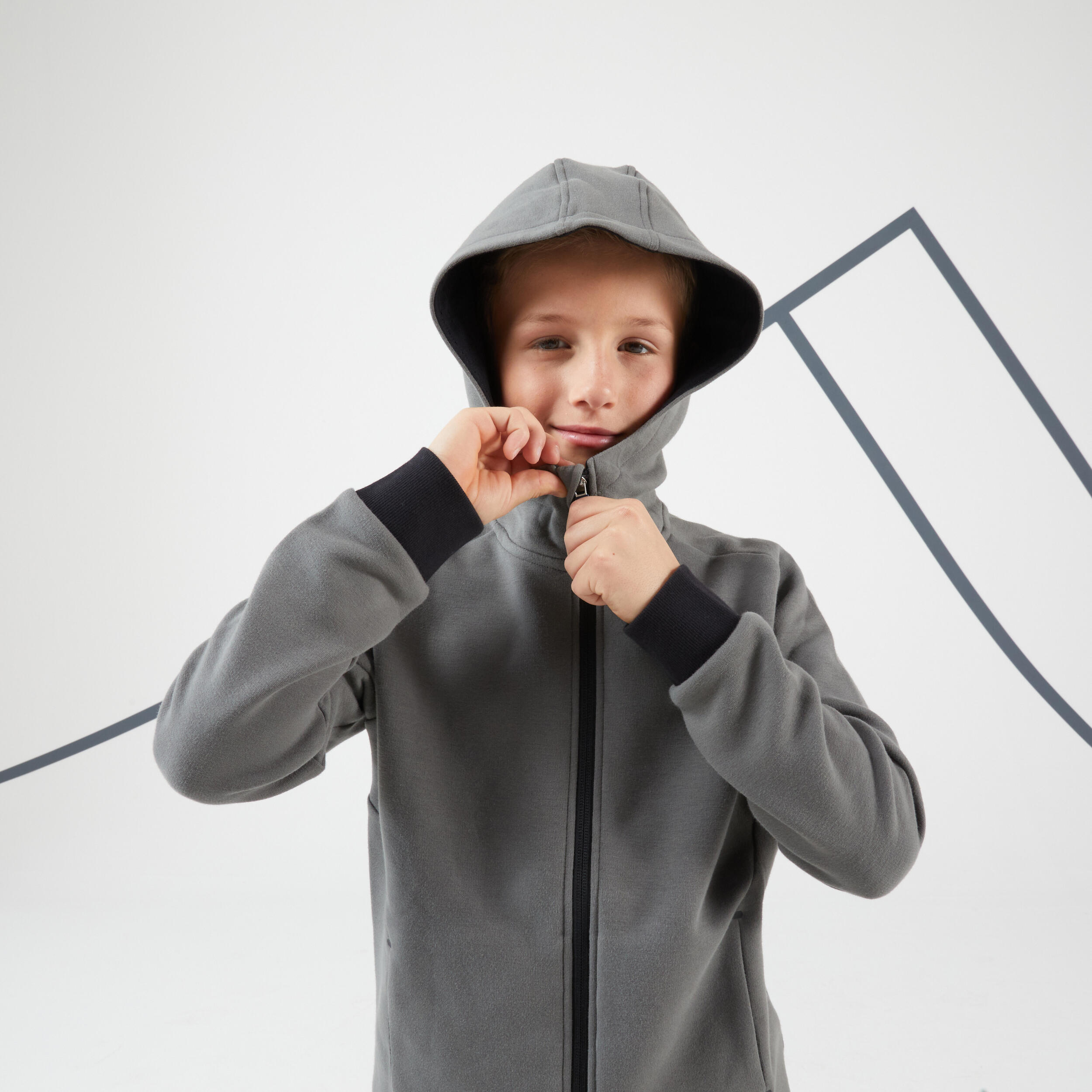 Boys' Thermal Tennis Jacket - Khaki 7/7