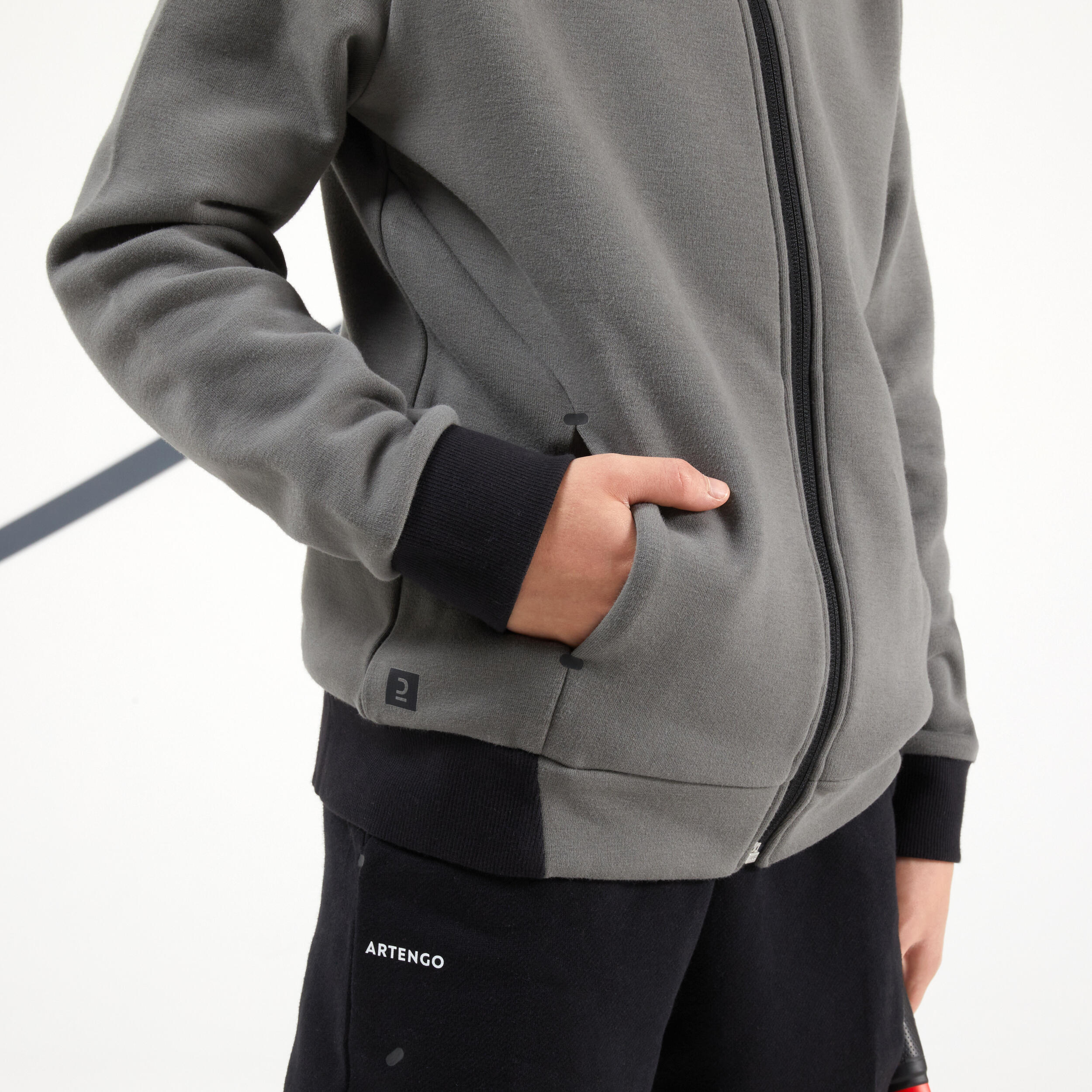 Boys' Thermal Tennis Jacket - Khaki 4/7