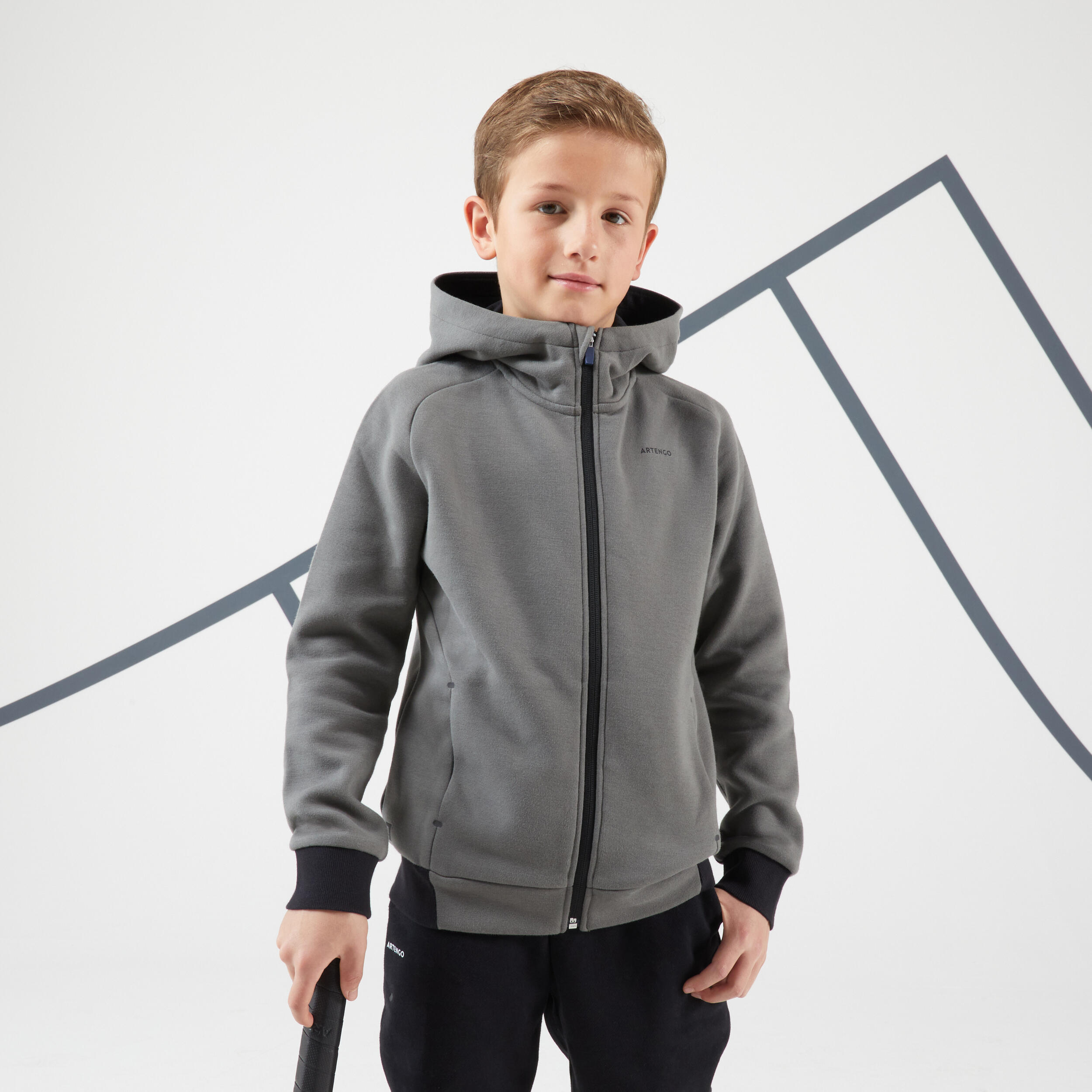 Boys Thermal Tennis Jacket Khaki Decathlon