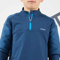 Boys' Long-Sleeved 1/2 Zip Thermal Tennis T-Shirt - Turquoise