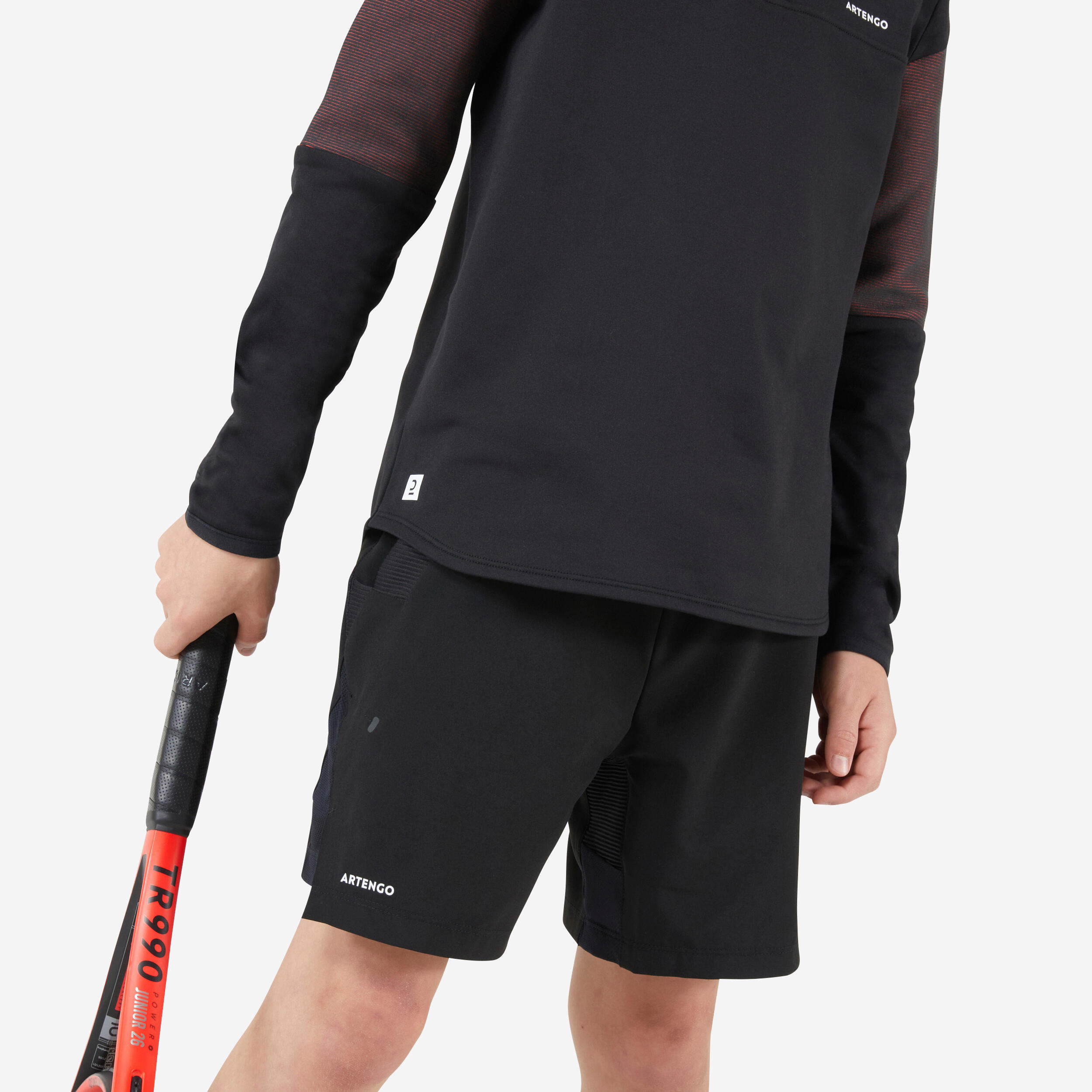 ARTENGO Boys' Tennis Shorts Dry - Black