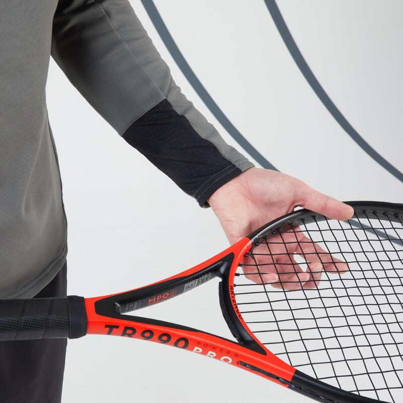 Sweat de tennis manches longues Homme - Thermic 1/2 ZIP Kaki