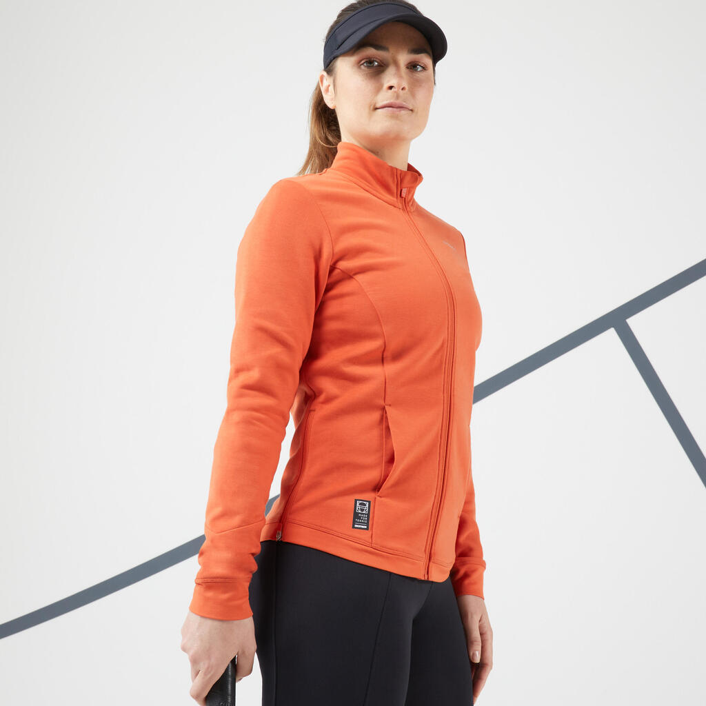 Women's Tennis Quick-Dry Soft Jacket Dry 900 - Orange