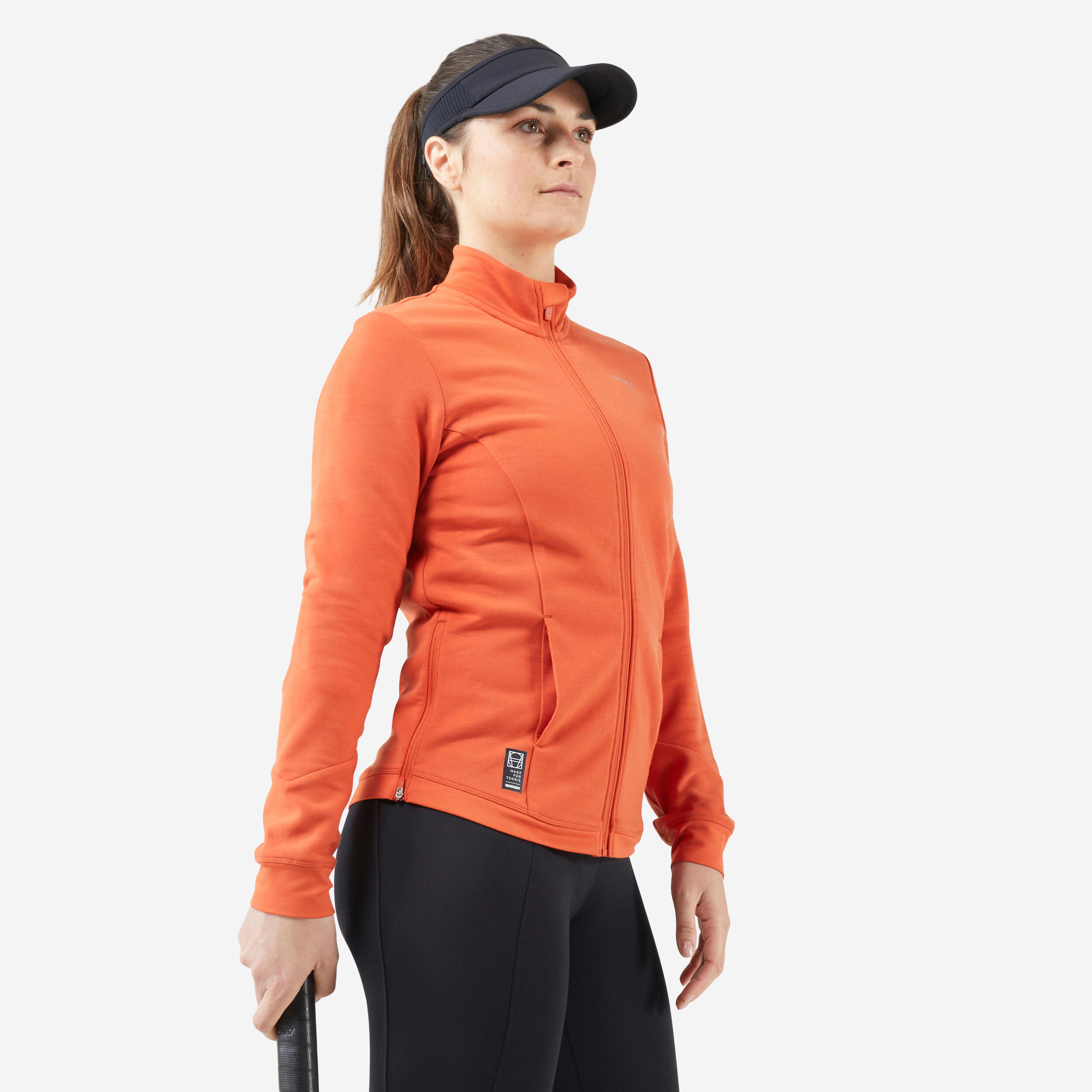 Women's Tennis Quick-Dry Soft Jacket Dry 900 - Orange 1/8