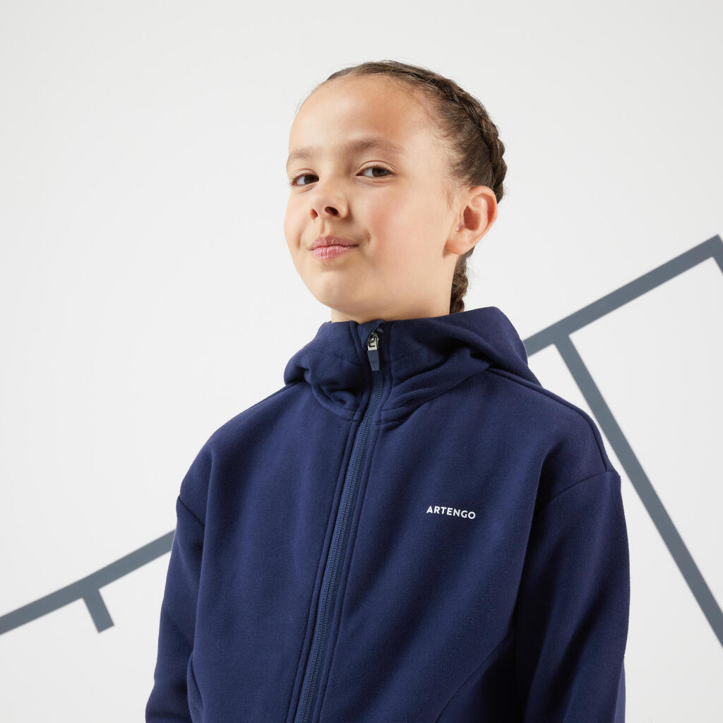 Girls' Thermal Tennis Jacket - Navy Blue