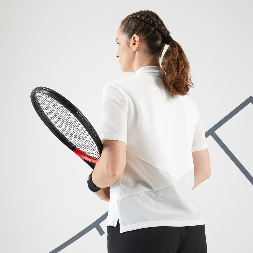 Women's Soft Tennis Skirt Dry 500 - Off-White