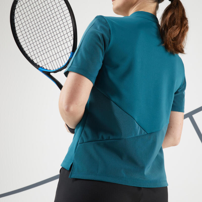 Koszulka polo tenisowa damska Artengo Dry 500