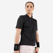 Polo tennis donna DRY 500 nera