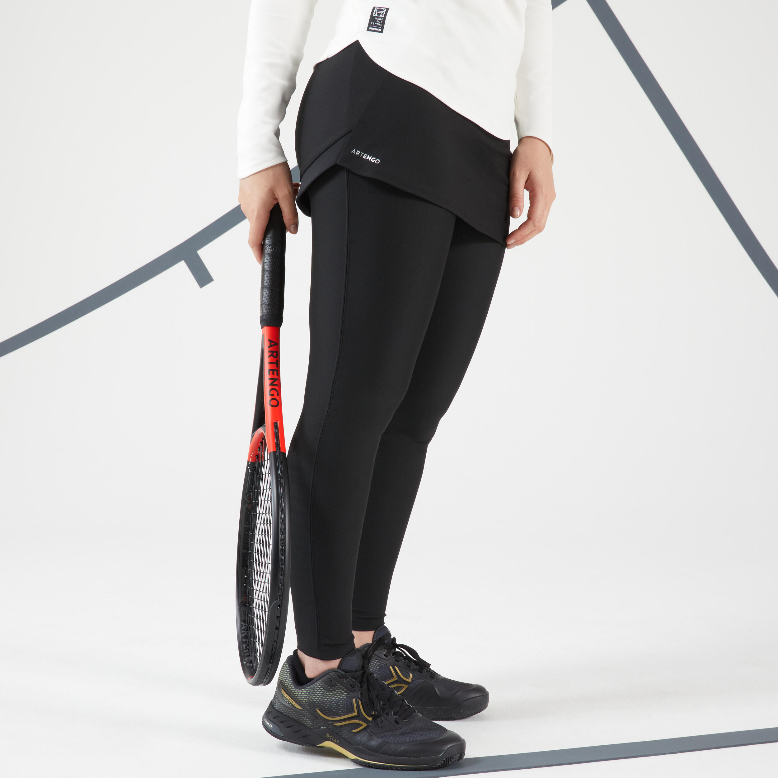 Turnhier Legging de tennis avec poches pour femme 