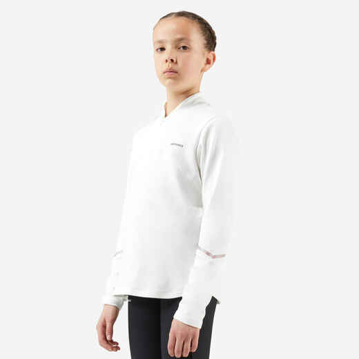 
      Girls' Long-Sleeved Tennis T-Shirt TTS TH500 - Off-White
  