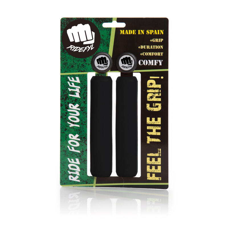 Rifyl Comfy Juego de puños para bicicleta o mountain bike colores variados 32mm mtb ridefyl negro