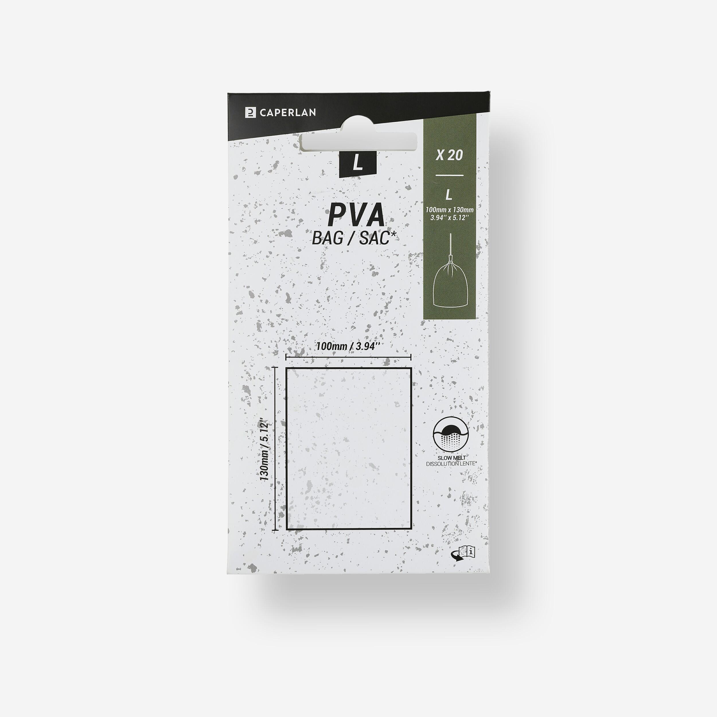 Caperlan - Sacs Pva L(100x130mm) X20 Pêche De La Carpe - Sac Soluble - Peche - Blanc - Taille Unique - Decathlon