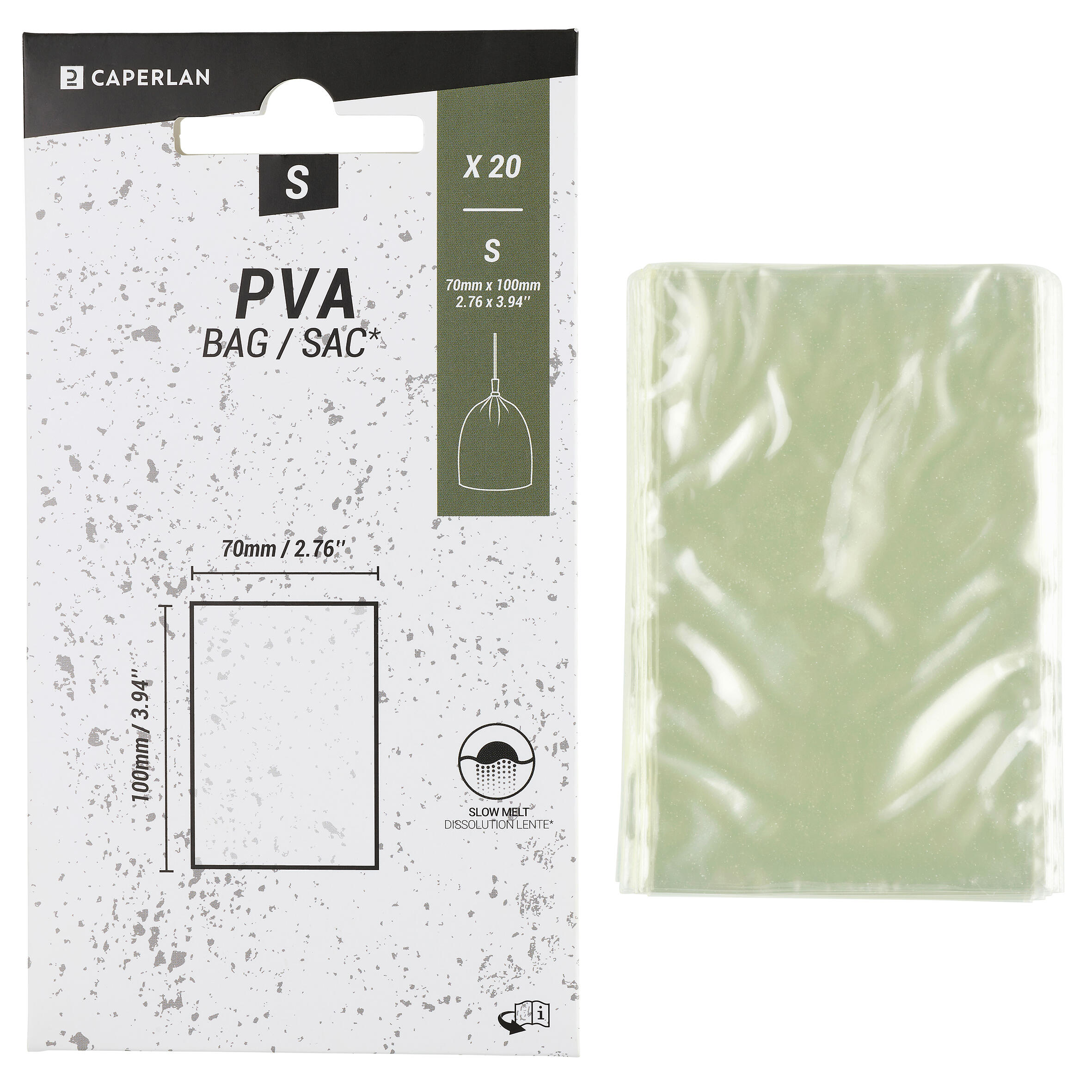 Sacchetti PVA carp fishing S 70x100mm x20 2/9