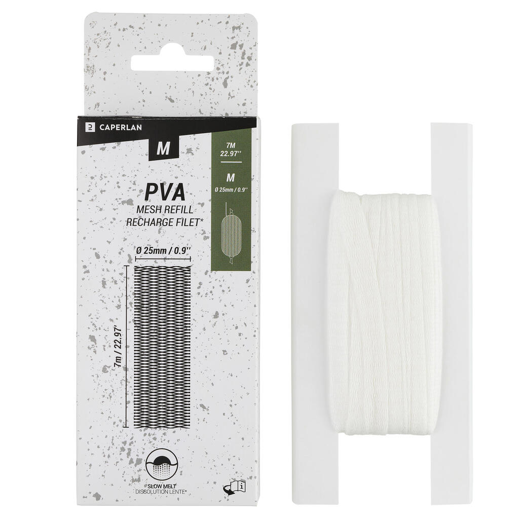 CARP FISHING PVA SOCK REFILL SLOW 25MM 7M