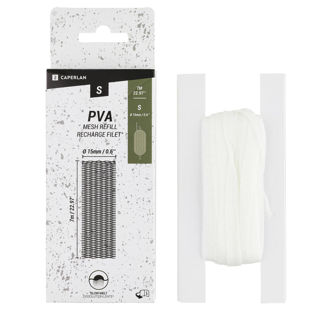 CARP FISHING PVA SOCK REFILL SLOW 15MM 7M