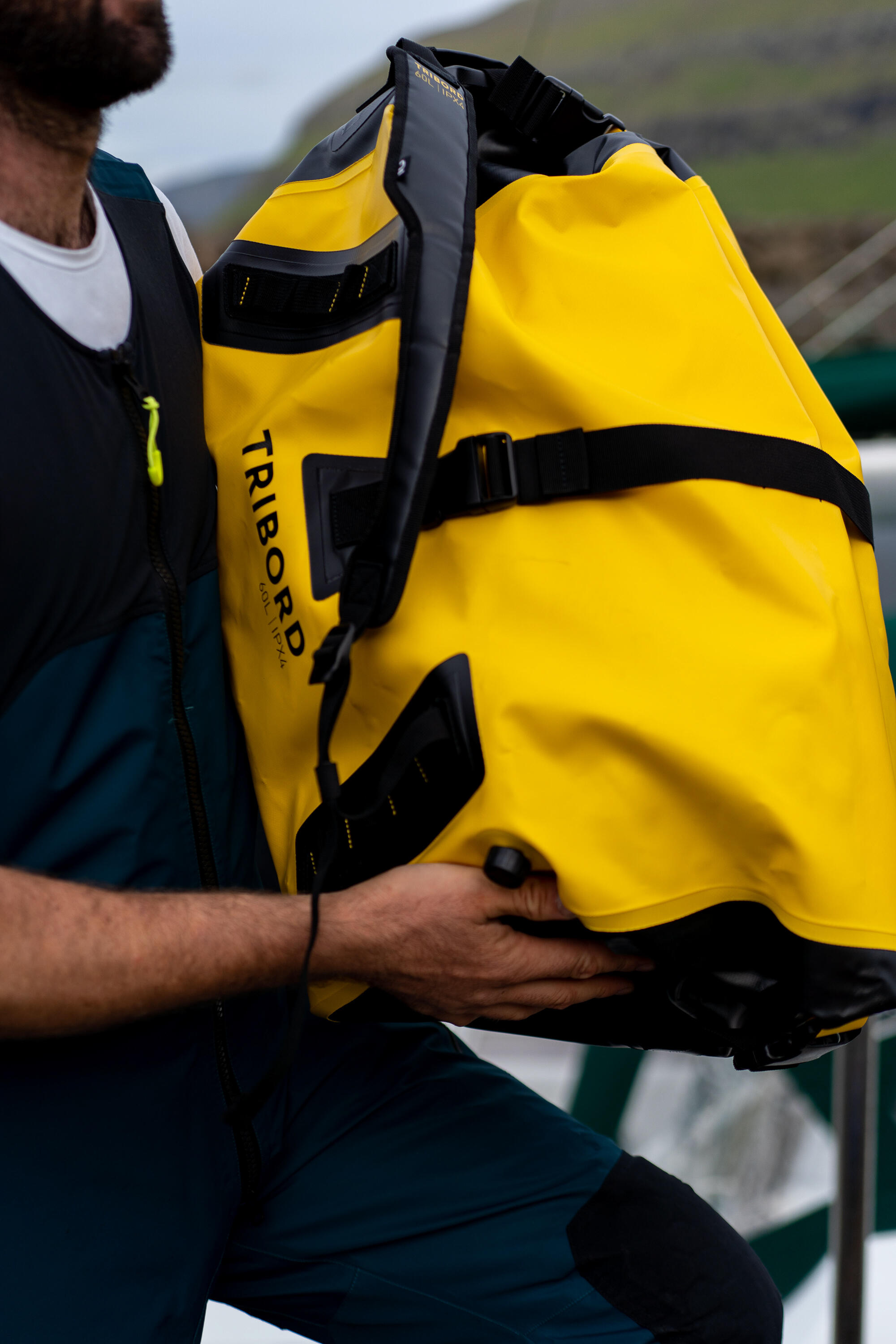 Mochila Estanque Duffle Bag - Saco de Viagem - 60 L Amarelo Preto 13/14