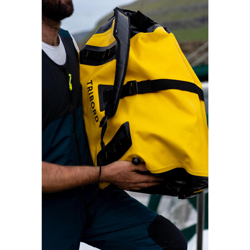 Geantă etanșă navigație 60 L Galben-Negru