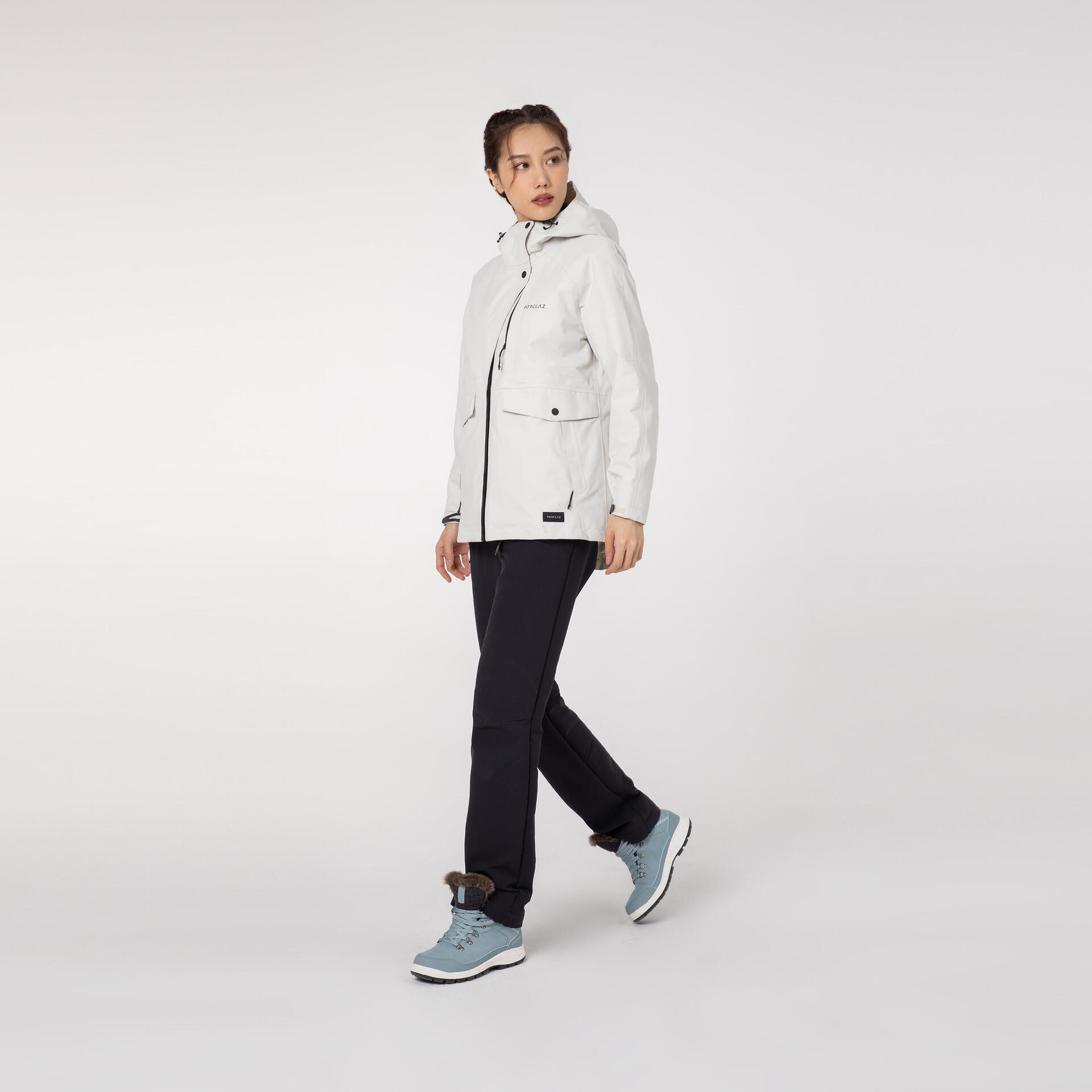 3-IN-1 Women’s Down Jacket, NH500 - Beige